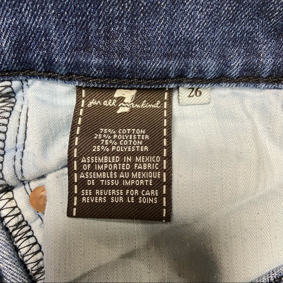 7 For All Mankind Size 26 Jeans Blue Midrise Bootcut Y2K - Picture 6 of 8